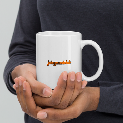 JML logo white glossy mug